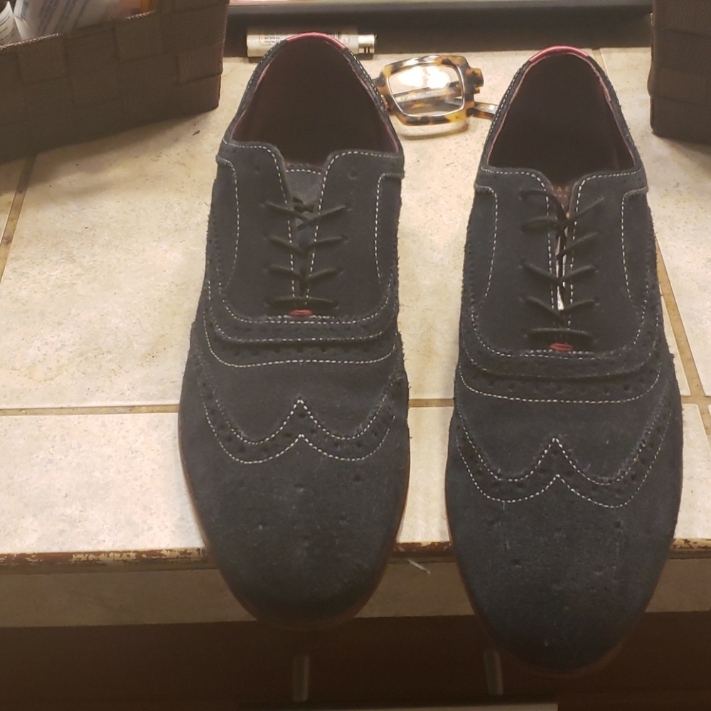 Mens blue suede shoes